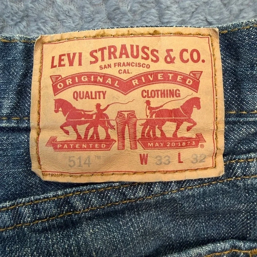 Levi's 514 Jeans Mens 33x31 Blue Straight Fit Denim Pants 00514-0563